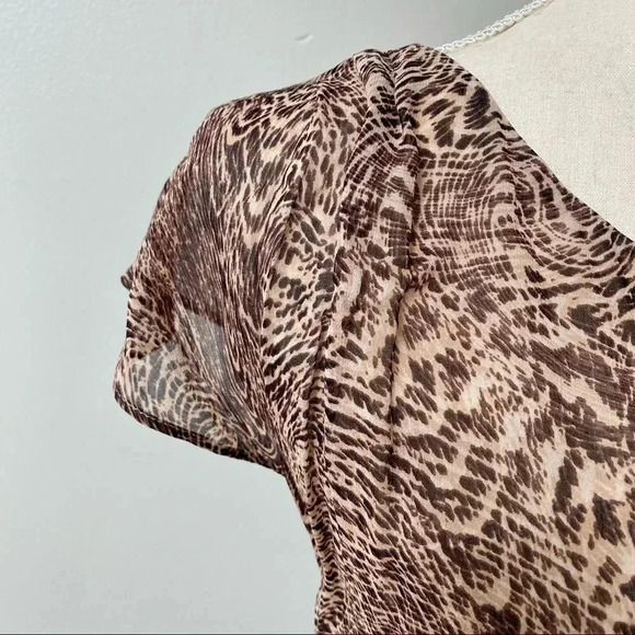 Alice + Olivia Kimberly Silk Animal Print Criss Cross Open Back Dress XS - Picture 5 of 15